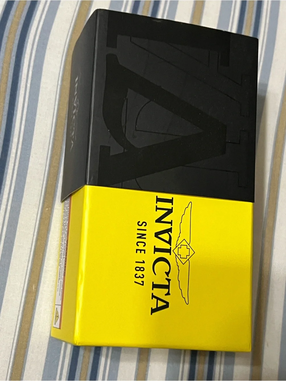 Invicta Black and Yellow Electronics Accessory Pouch with Logo